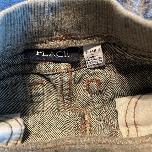 Lot of 3~Baby Boy’s Jeans, Onesie w collar, plaid drawstring shorts Size:18-24 M - Picture 7 of 10